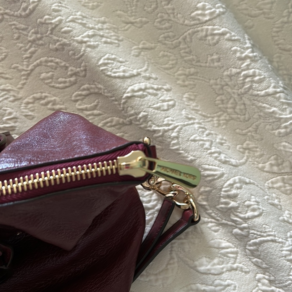 NWOT Michael Kors Burgundy Satchel - Picture 12 of 13